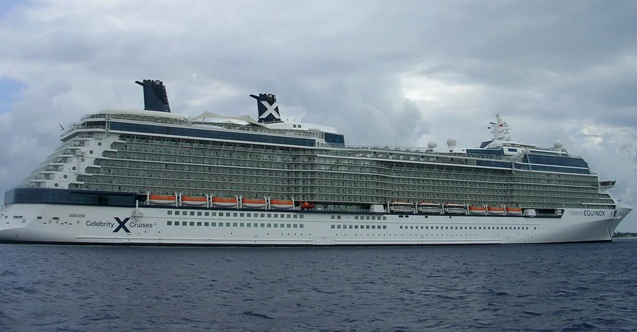 Celebrity Equinox anchored off George Town, Grand Cayman, photographed from a passenger tender in 2011