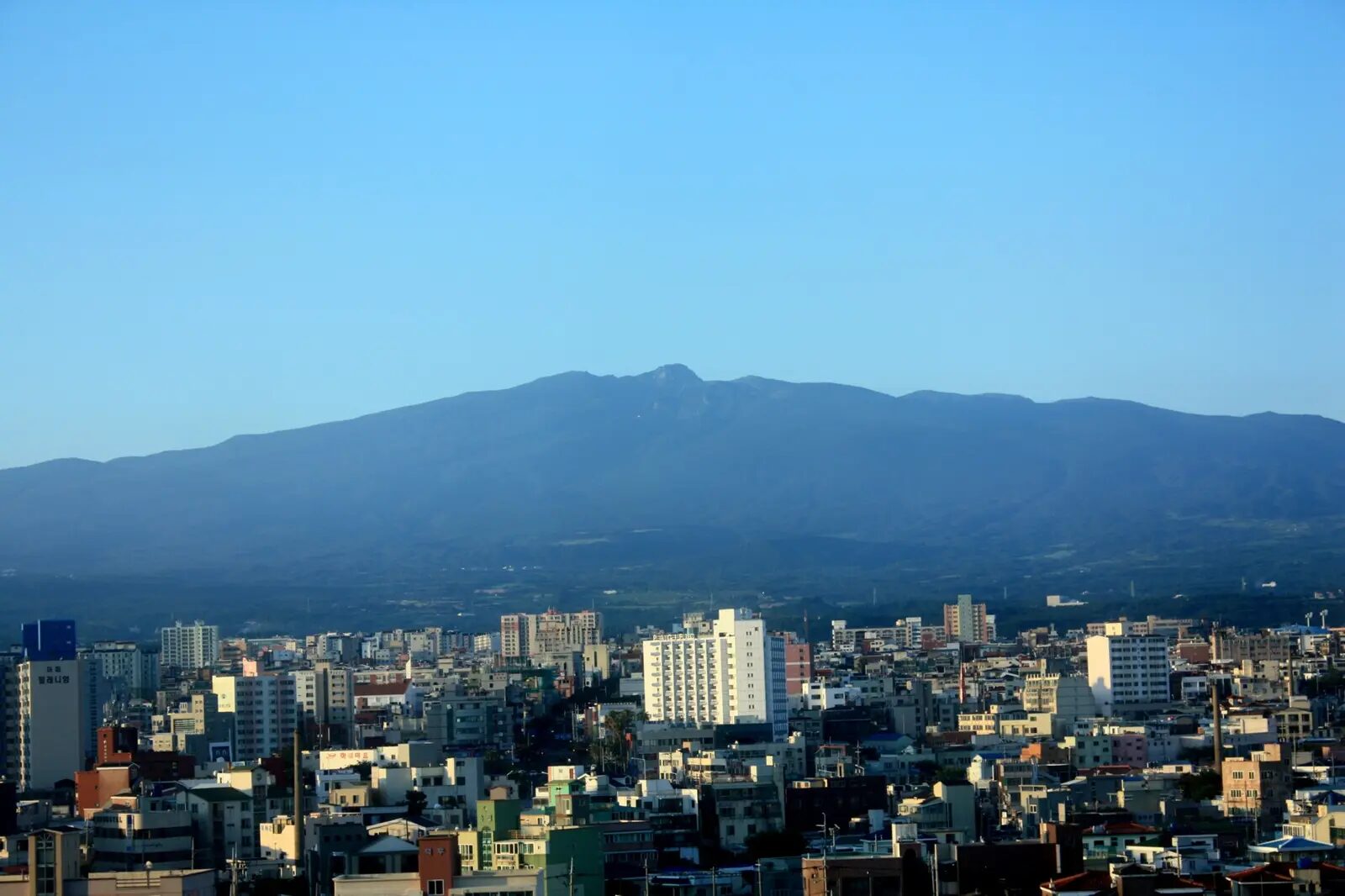 Hallasan rising over Jeju Island in South Korea