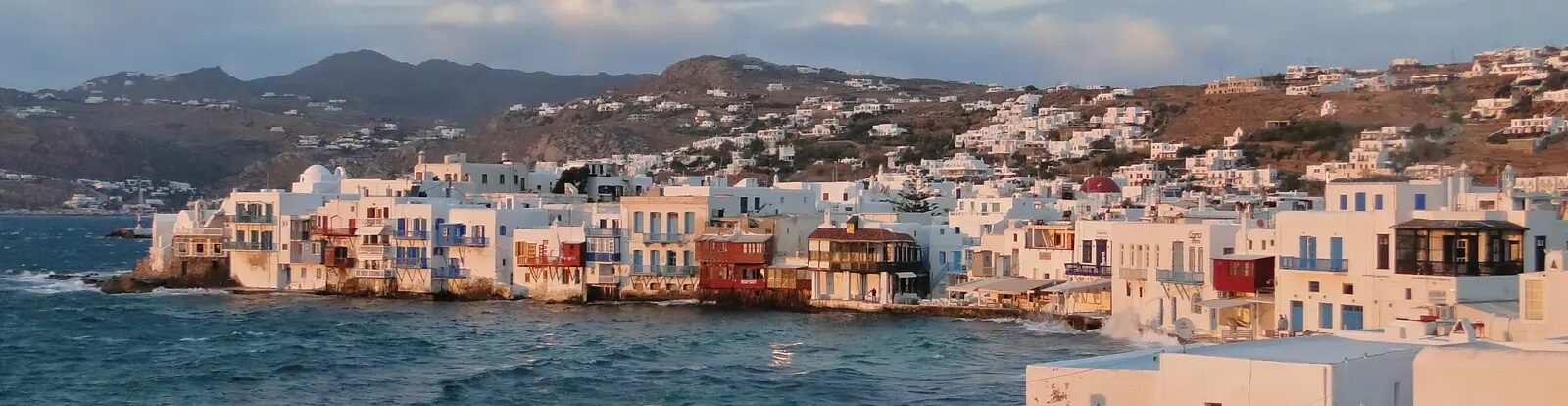 Little Venice waterfront in Mykonos, Greece