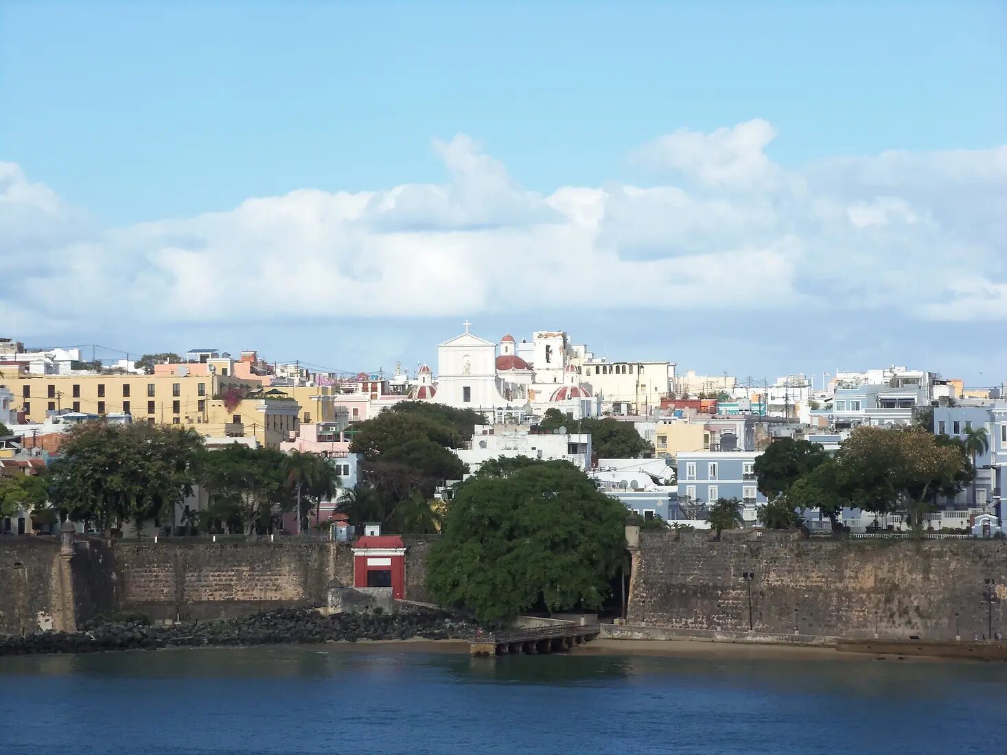 Historic waterfront architecture in Old San Juan, Puerto Rico